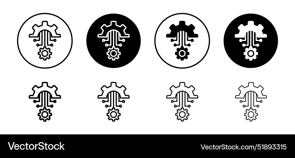 Automation and optimization icon set collection Automation and optimization icon set collection vector image
