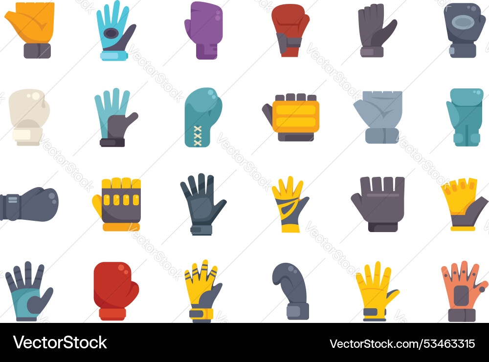 Big set of colorful gloves for different Big set of colorful gloves for different vector image