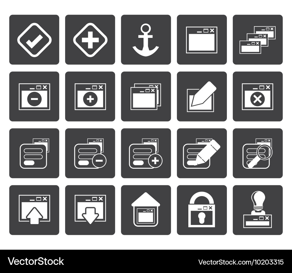 Black application programming server Vector Image