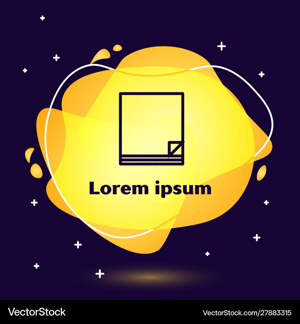 Black line file document icon isolated on dark Vector Image
