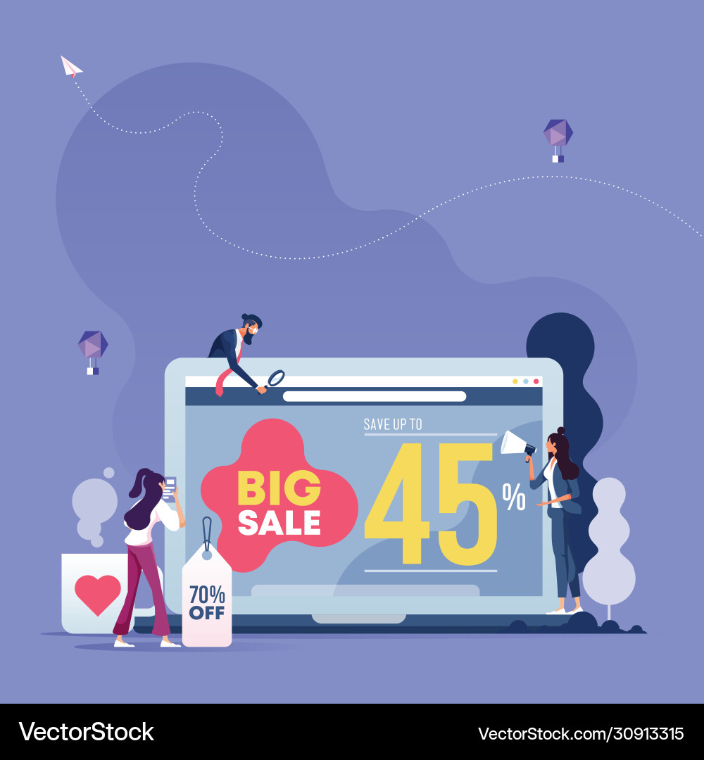 Business-Arbeit und Werbung online Business-Arbeit und Werbung online vektorbild