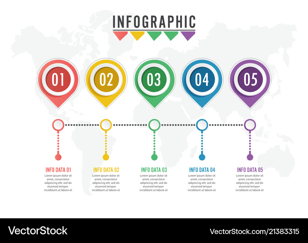 Business data visualization process chart Business data visualization process chart vector image