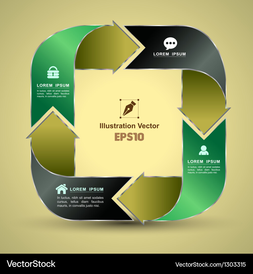 Circular Icon Border with Arrows Vector Image