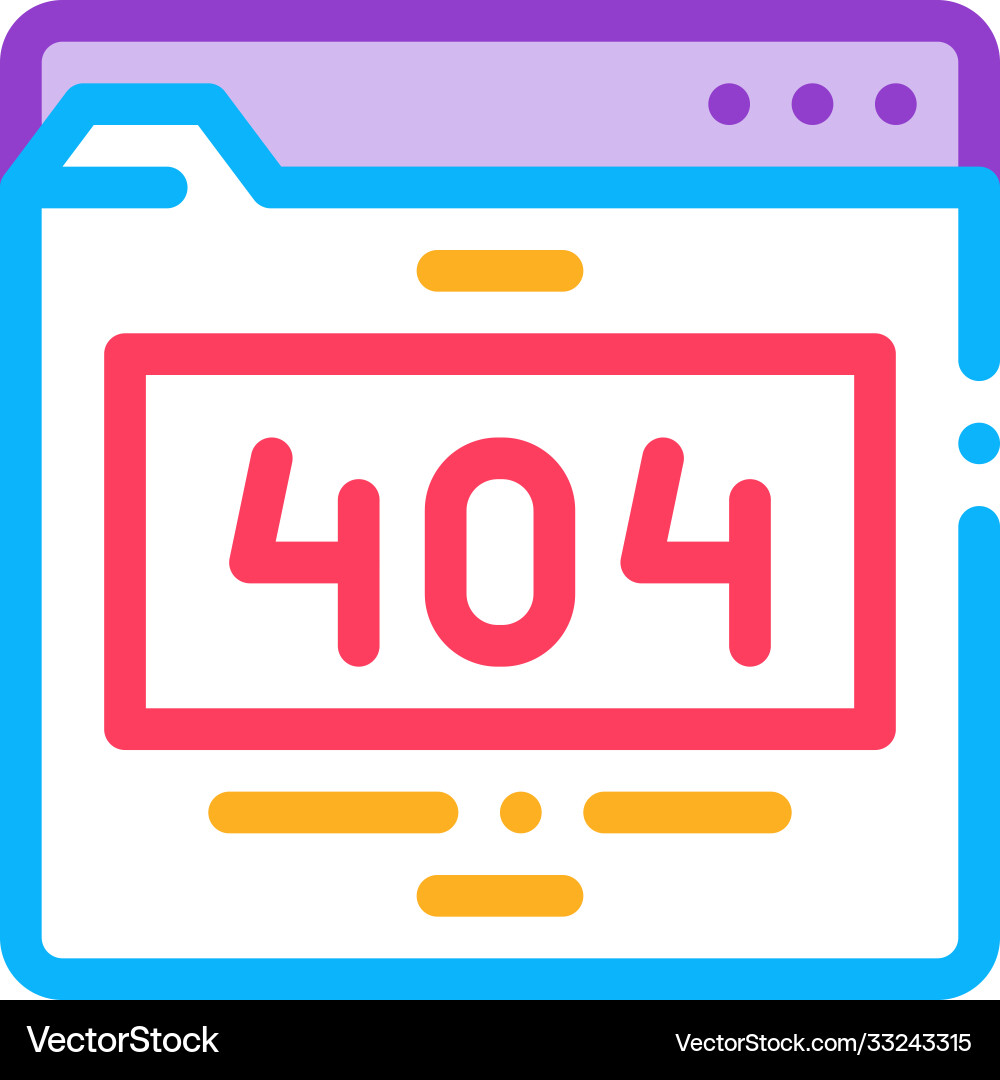 Error web site page icon outline Error web site page icon outline vector image