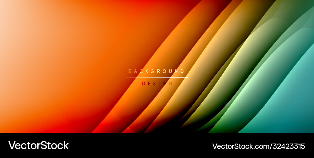 Fluid gradient waves with shadow lines and glowing Fluid gradient waves with shadow lines and glowing Vector Image