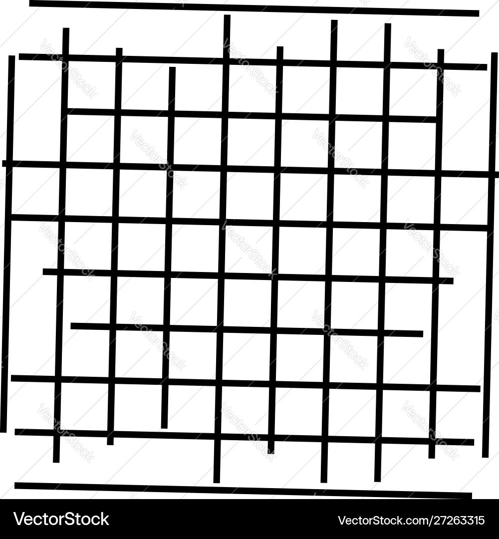 Grid mesh element cellular reticular grate vector image