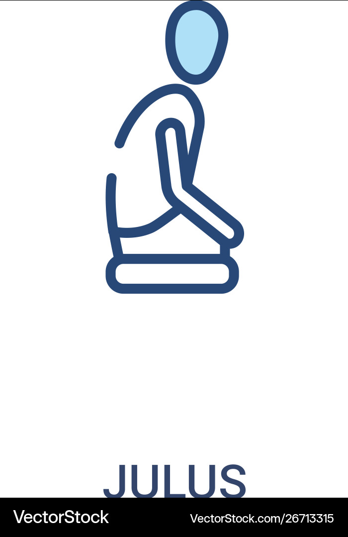 Julus concept 2 colored icon simple line element Julus concept 2 colored icon simple line element vector image