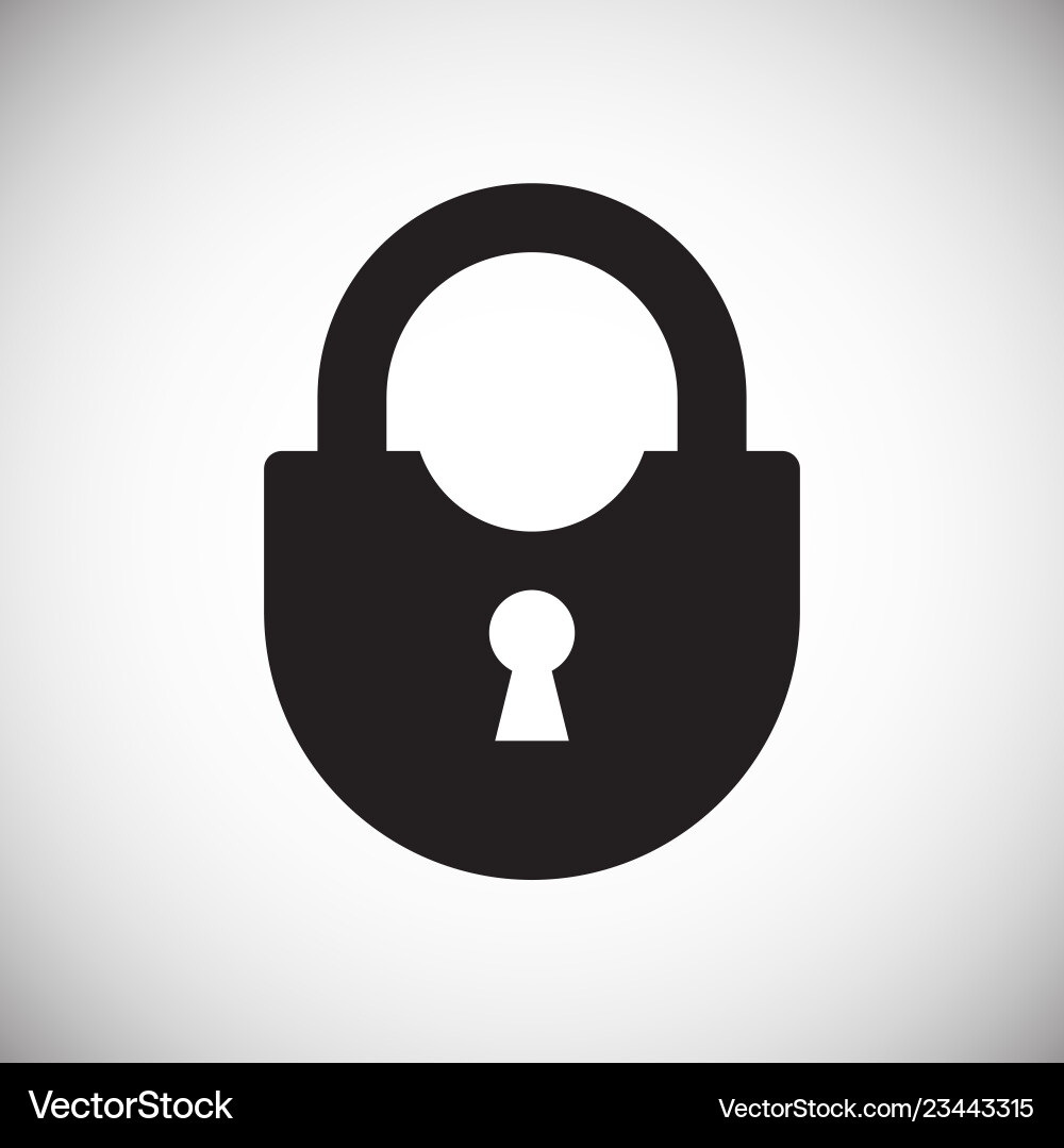 Lock icon on white background for graphic and web Vector Image