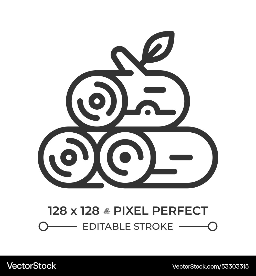 Logging linear icon Logging linear icon vector image