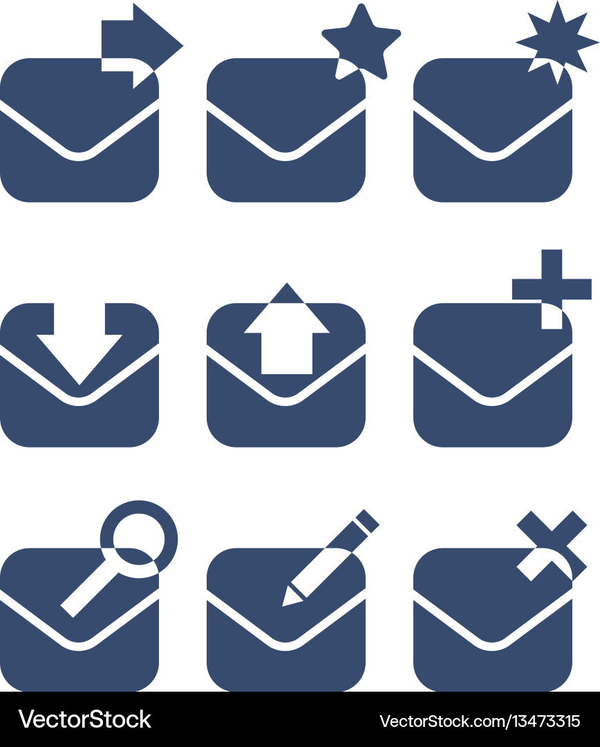 Mail icon set Mail icon set vector image