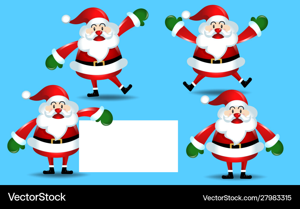 Merry christmassanta claus niedlich karikatur Merry christmassanta claus niedlich karikatur vektorbild