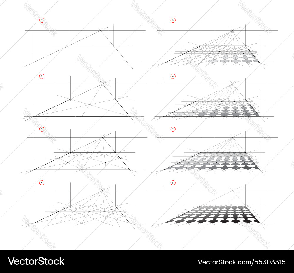 Page shows how to learn draw a sketch Page shows how to learn draw a sketch vector image