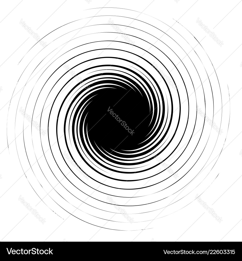 Radial lines with rotating distortion abstract Vector Image