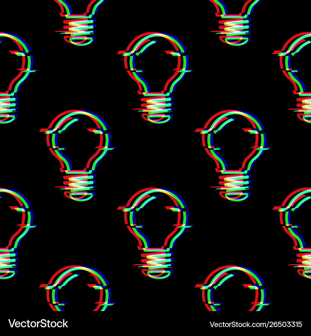 Seamless pattern with light bulb line Seamless pattern with light bulb line vector image