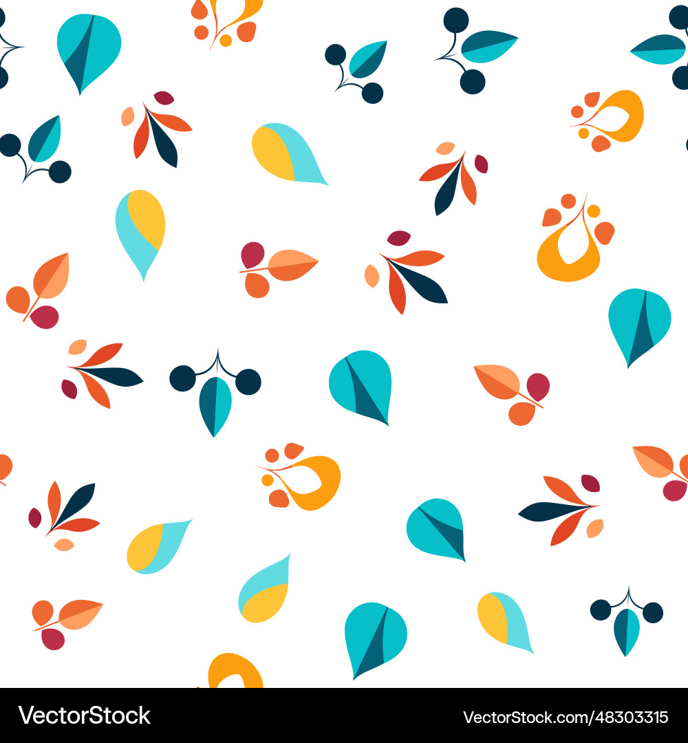 Set of abstract organic shape seamless pattern Vector Image