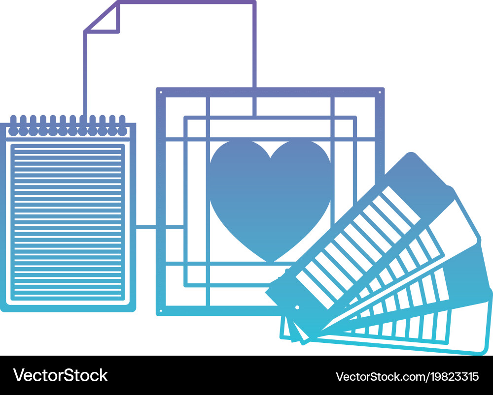 Sheet in blank and spiral notebook color Vector Image
