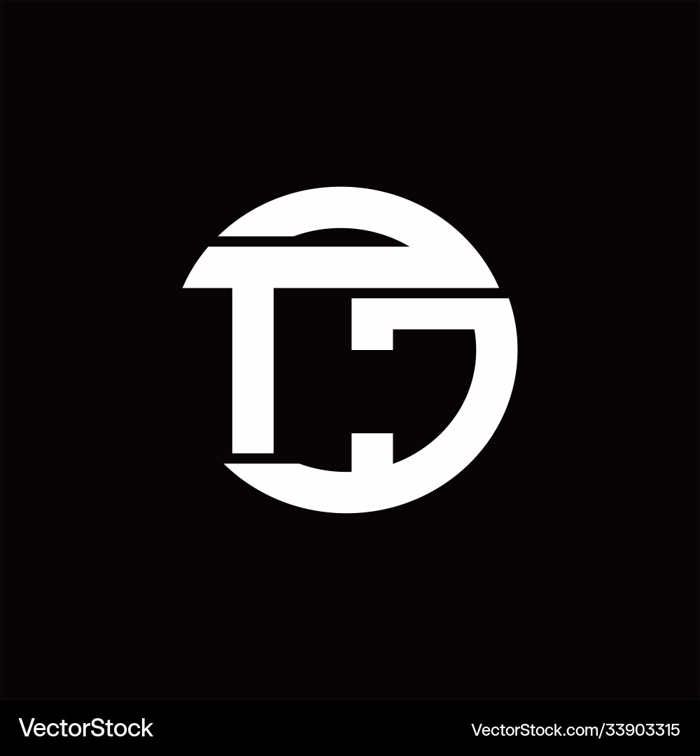 Tc logo monogram with rounded line swipe design Vector Image