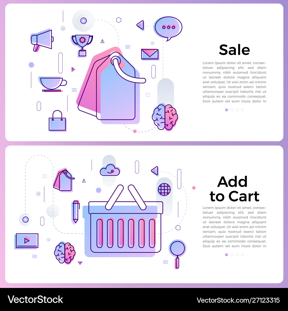 Thin line icon layout design flat concept Vector Image