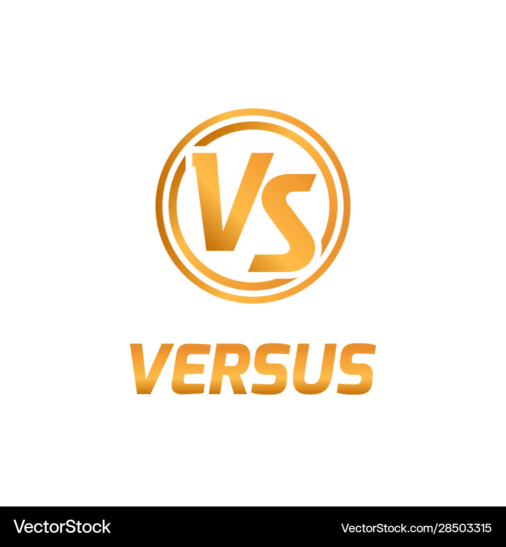 Versus letters logo flat competition concept Versus letters logo flat competition concept vector image