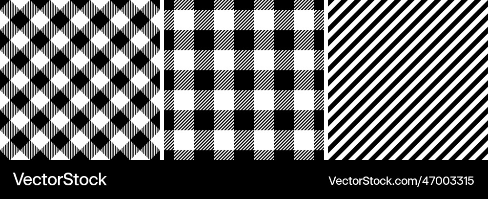 Vichy Check Pattern Set vector image