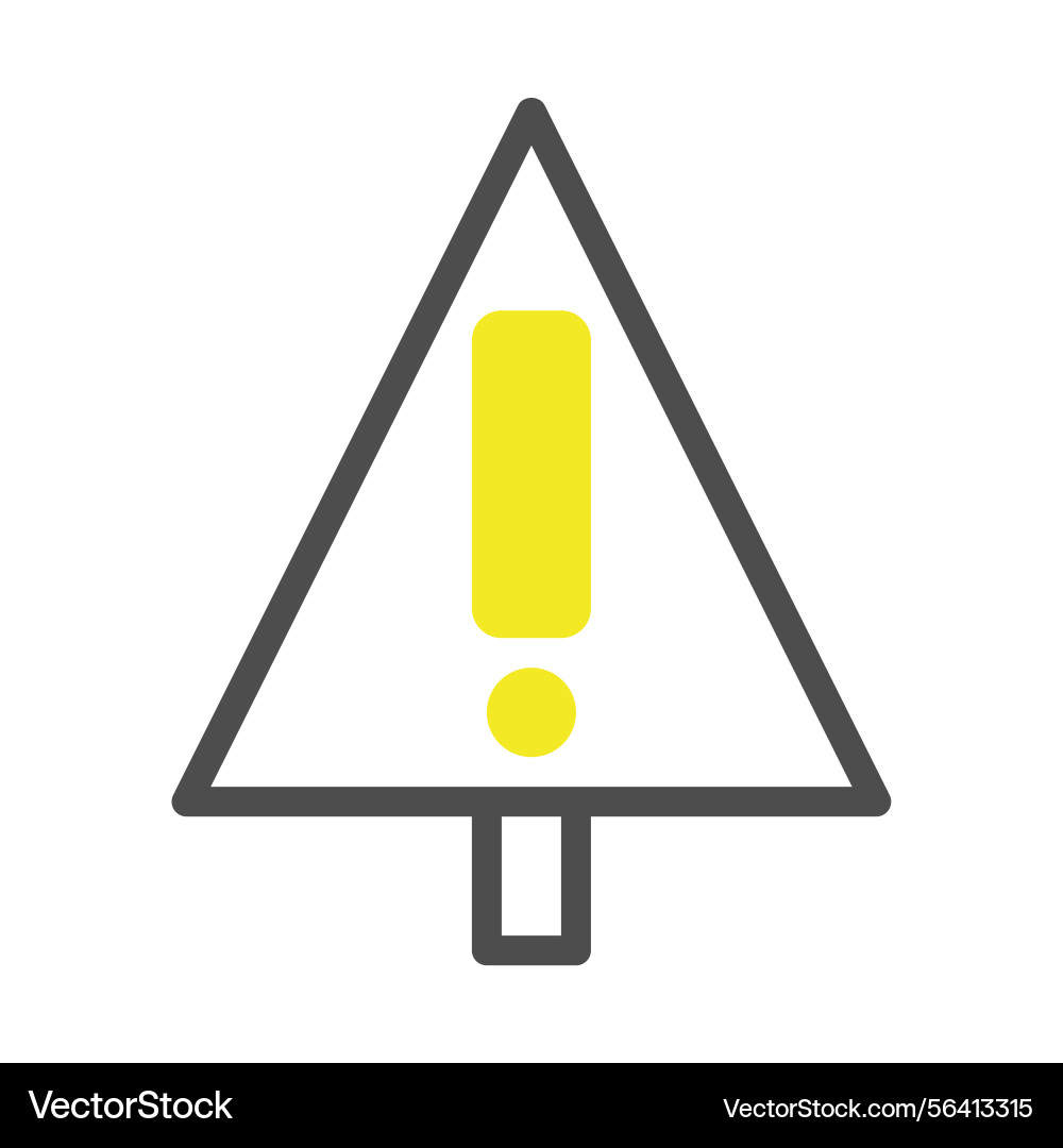 Warning symbol displayed in a triangle Vector Image
