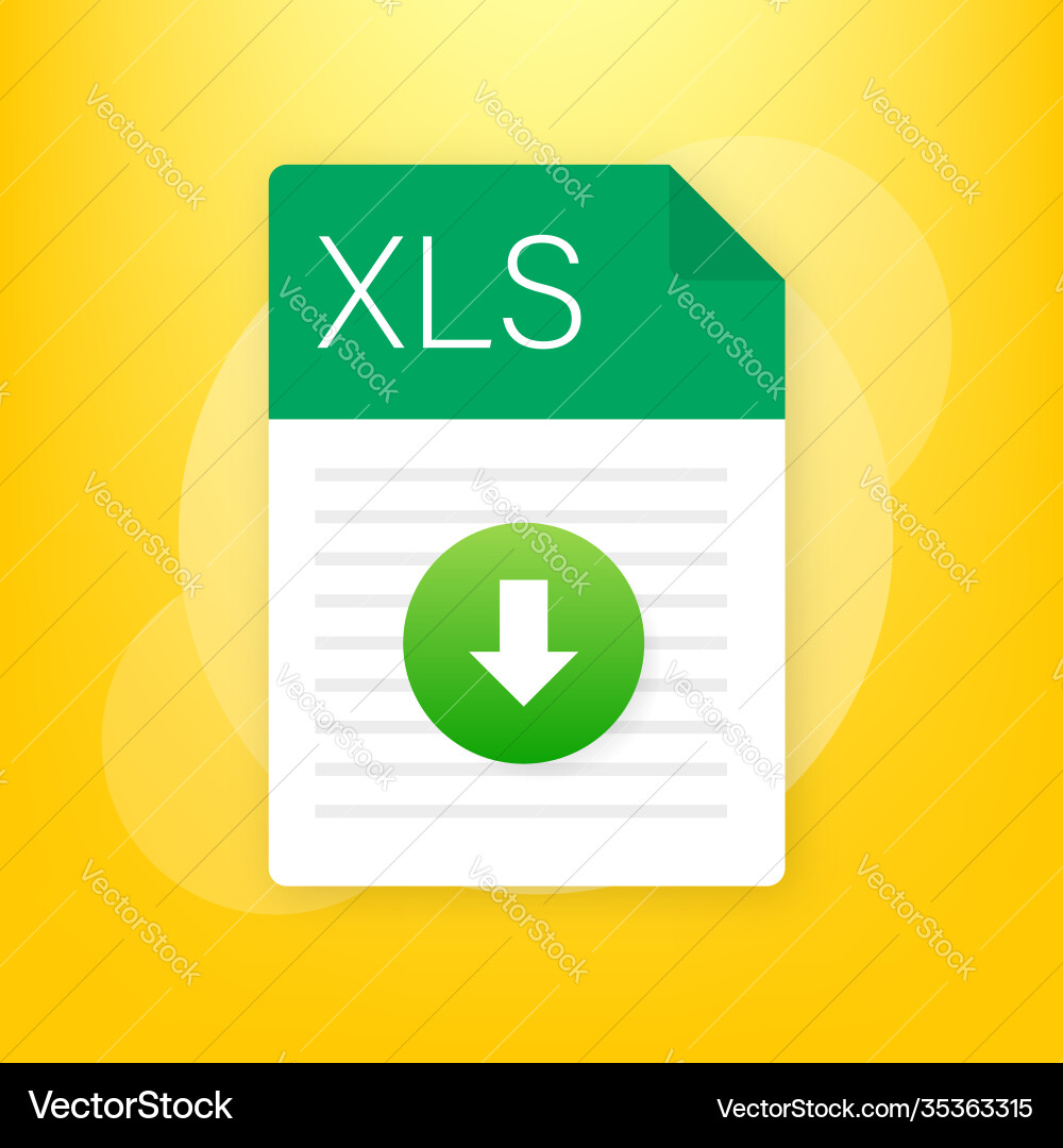 Xls file icon spreadsheet document type modern Xls file icon spreadsheet document type modern vector image