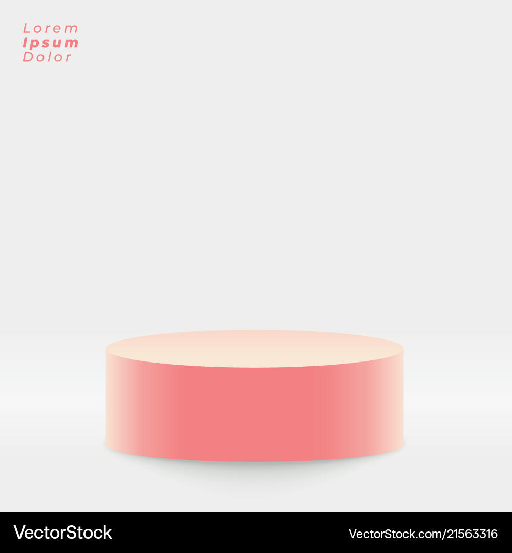 3d display stand on studio background vector image