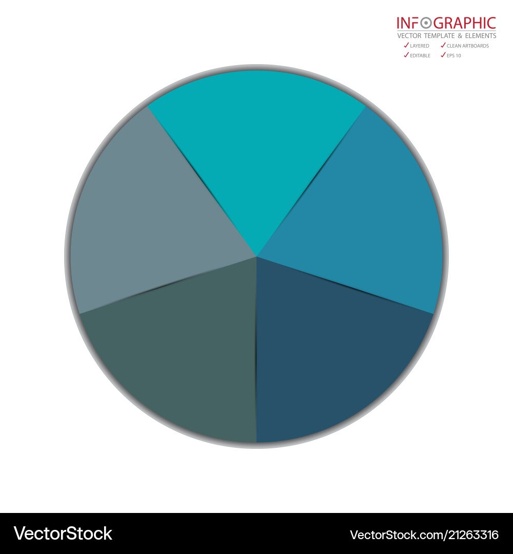 Abstract element infographics 5 option design Abstract element infographics 5 option design vector image