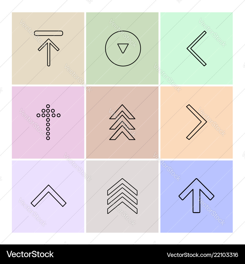 Arrows directions pointer arrow user vector image
