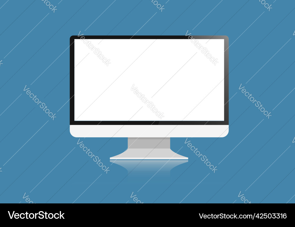 Computer display design isolated on background Vector Image