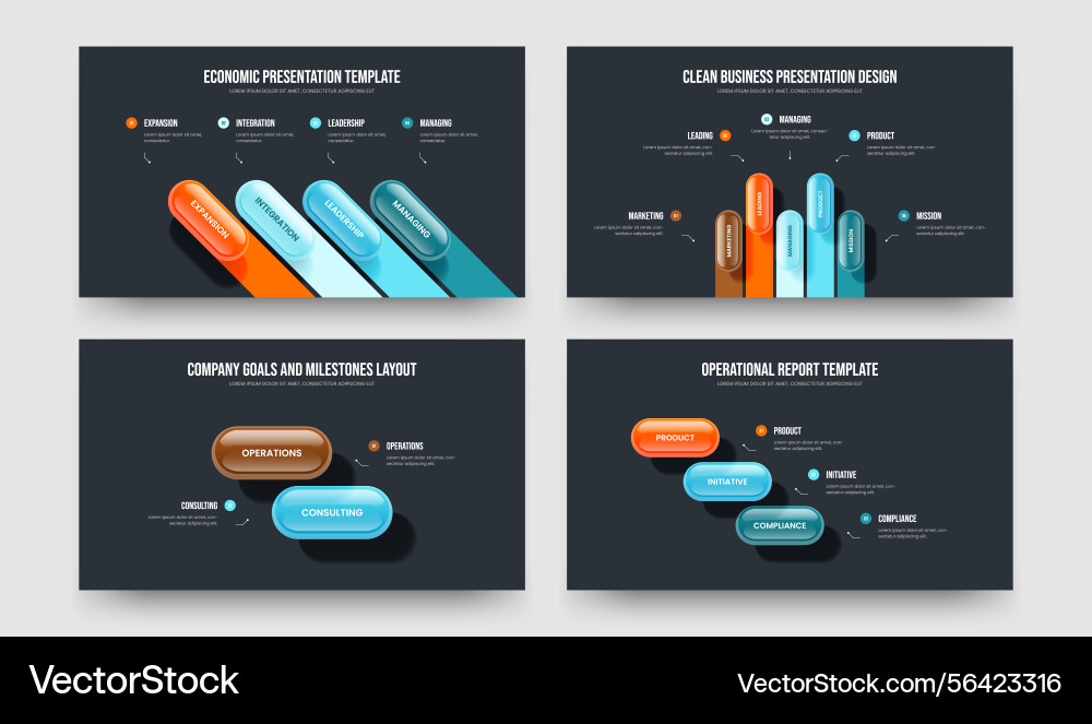 Creative review four five two three element Creative review four five two three element vector image