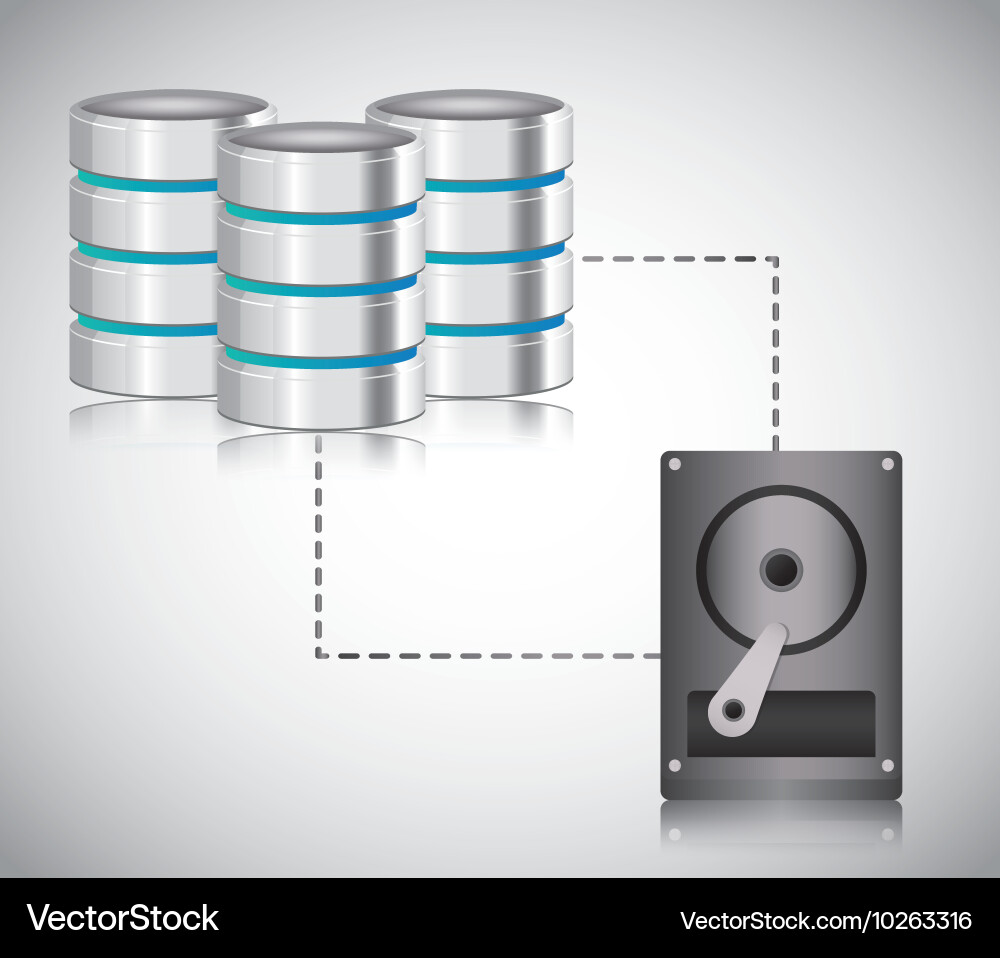 Data center web hosting graphic vector image