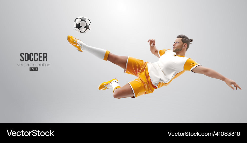 Dynamic Soccer Player in Action Vector Image