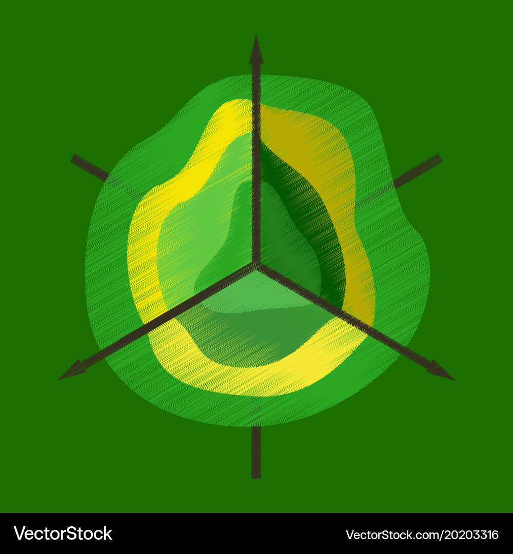 Flat shading style icon 3d chart vector image