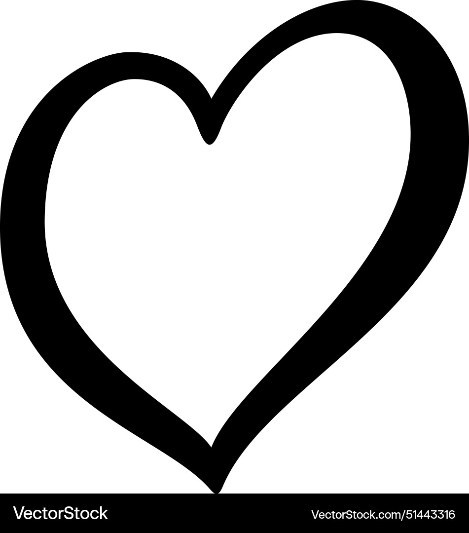 Heart shape design element outline icon Vector Image
