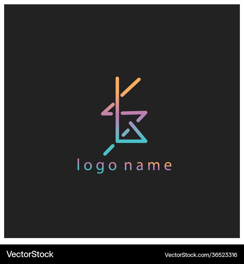 Initial ls logo color line design background Initial ls logo color line design background vector image