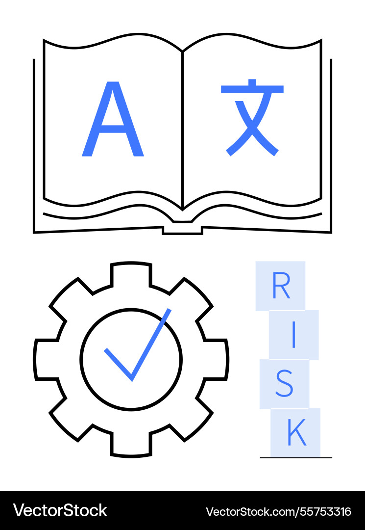 Language learning process optimization and risk Language learning process optimization and risk vector image