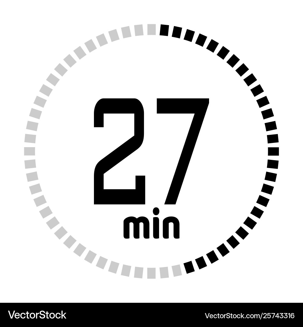 Minutes countdown timer Vector Image