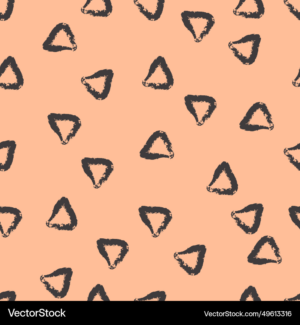 Pattern with hand drawn irregular triangles Vector Image