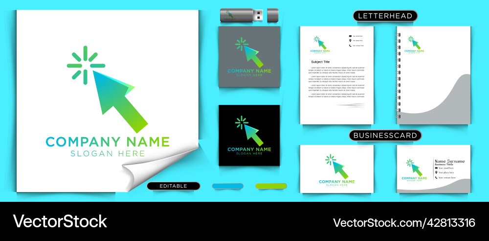 Pointer click cursor online shop logo ideas Pointer click cursor online shop logo ideas vector image