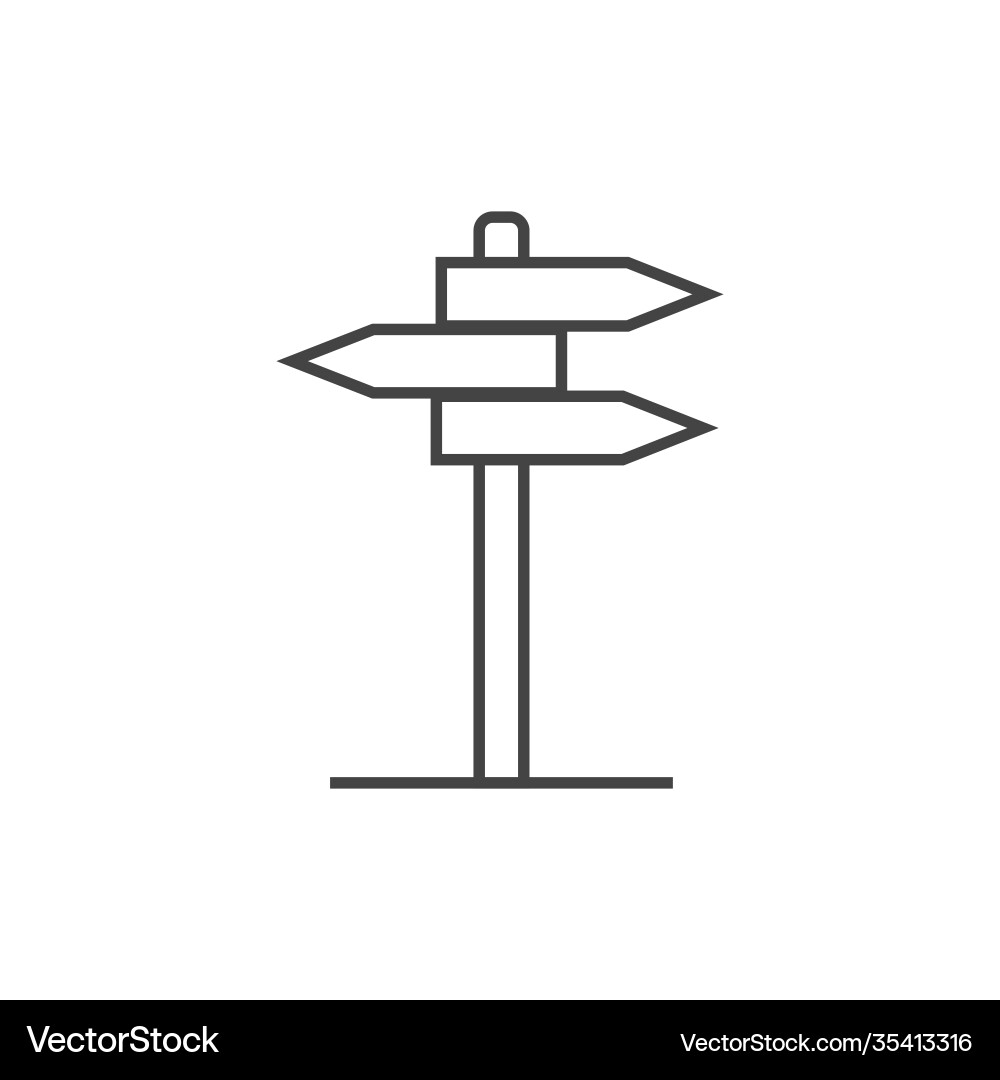 Pointer direction icon on white isolated Pointer direction icon on white isolated vector image