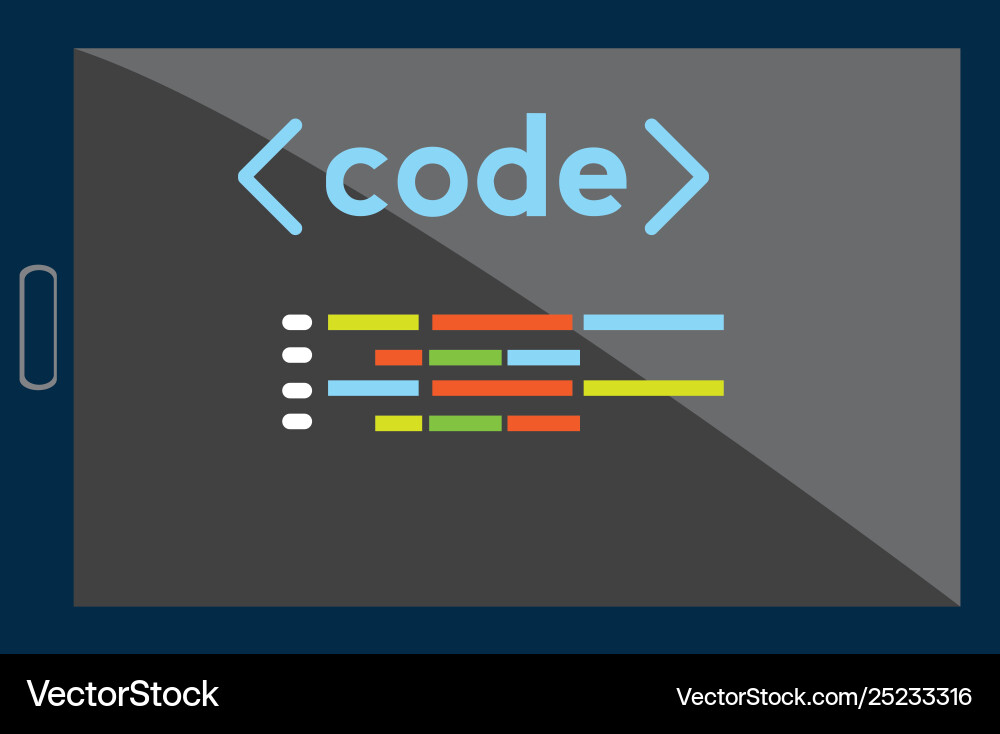 Programming-Code in einem Browser-Fenster vektorbild