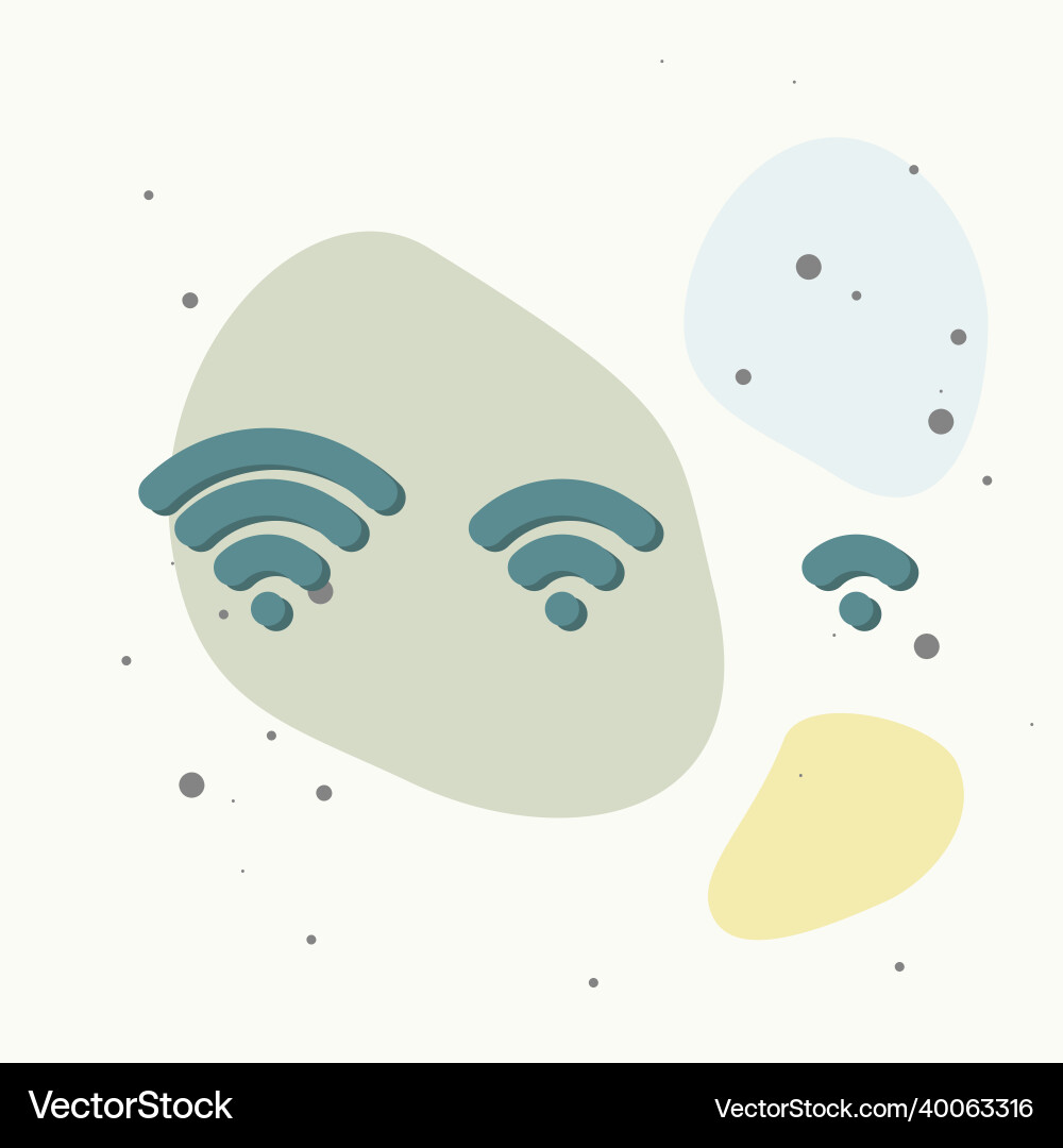 Set of wi-fi icons with different signal received Vector Image