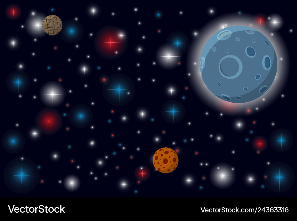 Space background stars and nebulae Vector Image