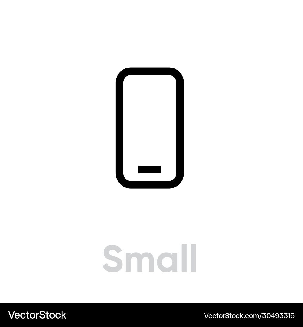 Tech specs small phone icon editable line vector image