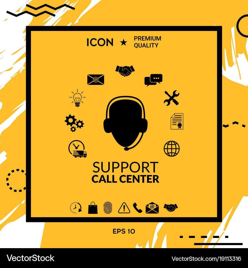 Technical support operator flat icon Vector Image