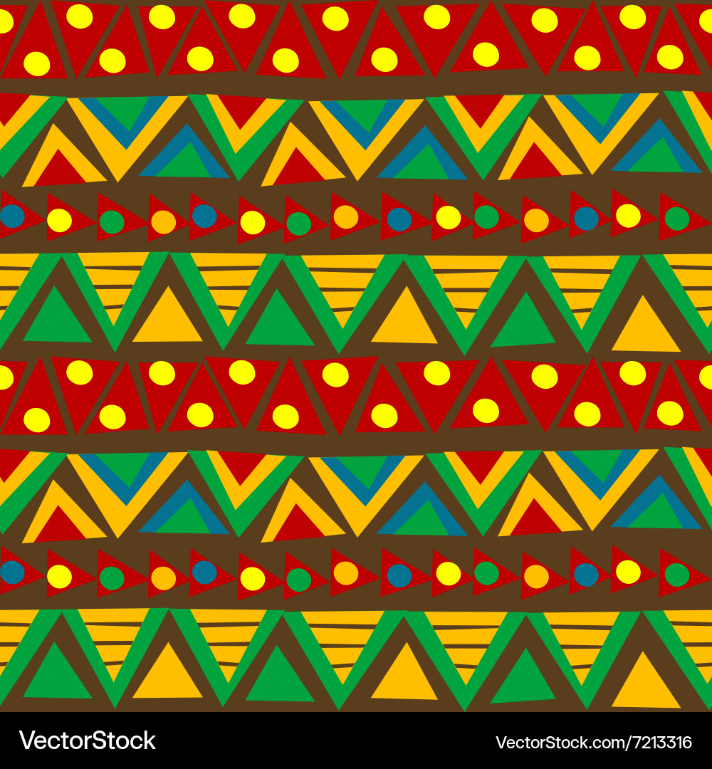 Triangular geometric pattern in ethnic style vector image