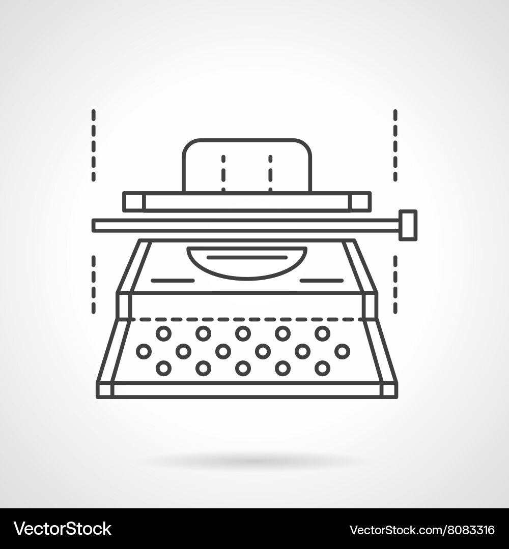 Typescript equipment flat line icon Vector Image