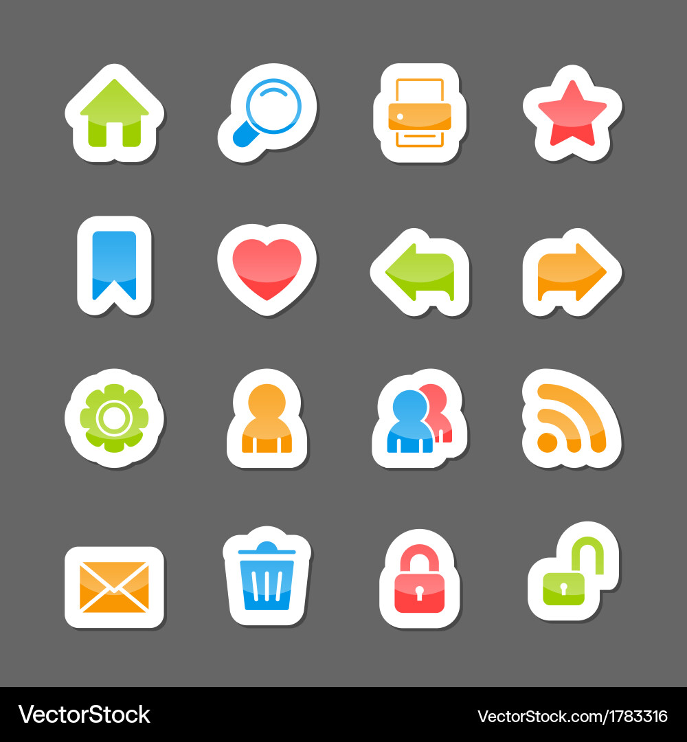 Website layout interface elements on cartoon Vector Image