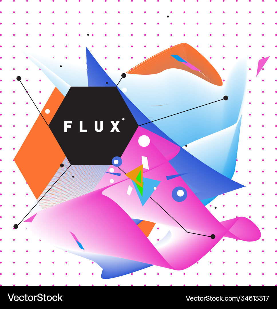 3d colorful wave background dynamic flux effect 3d colorful wave background dynamic flux effect vector image